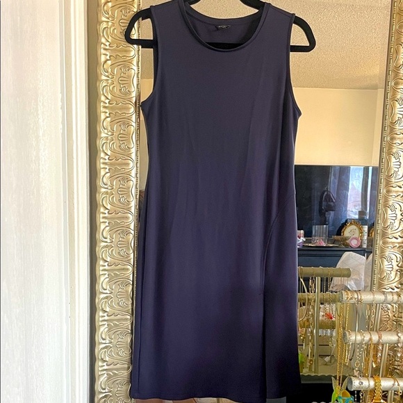 Ann Taylor elegant Navy blue Sleeveless Dress- PETITE MEDIUM - Picture 1 of 10